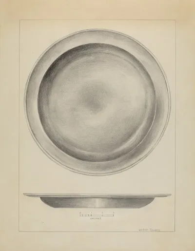 Pewter Deep Plate