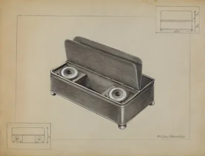 Pewter Inkwell 3