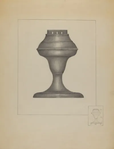 Pewter Lamp 5
