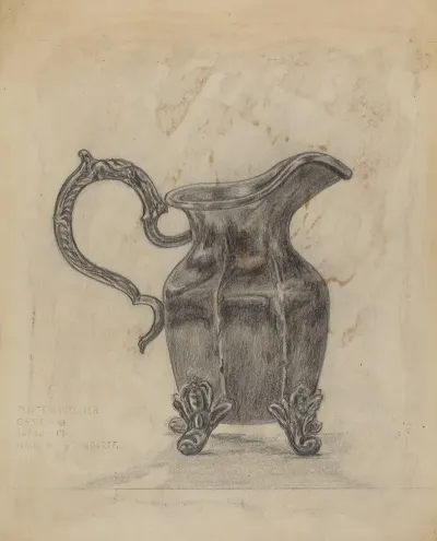 Pewter Pitcher 9