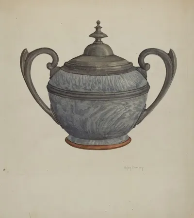 Pewter Sugar Bowl 4