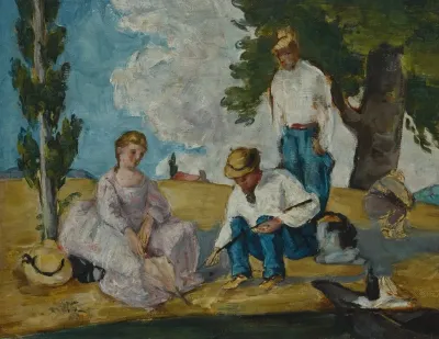 Picnic On A Riverbank