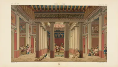 Piece Principale Dune Riche Maison Athenienne Restauration Ve Siecle Avant Lere Chretienne