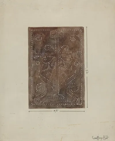 Pierced Metal Screen From Confessional
