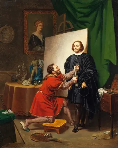 Pietro Aretino In The Studio Of Tintoretto