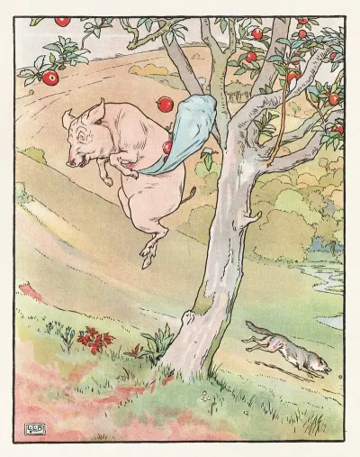 Pig Picking Apples