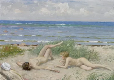 Piger Pa Stranden Bastad