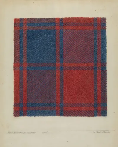Plaid Homespun Coverlet