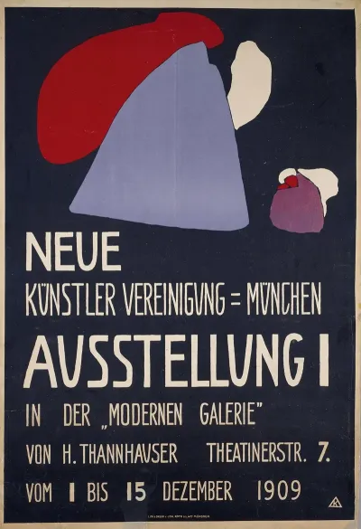 Plakat Fur Die Erste Ausstellung Der Neuen Kunstlervereinigung Munchen