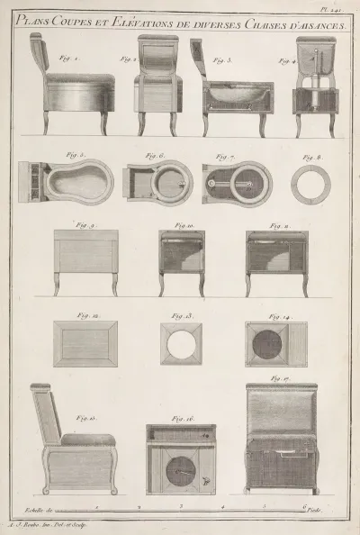 Plans Coupes Et Elevations De Diverses Chaises Daisances