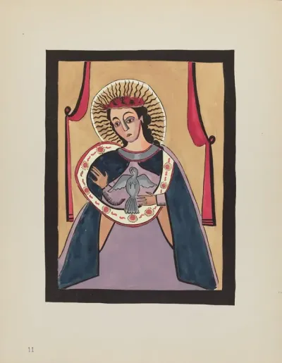 Plate 11 Annunciation From Portfolio Spanish Colonial Designs Of New Mexico