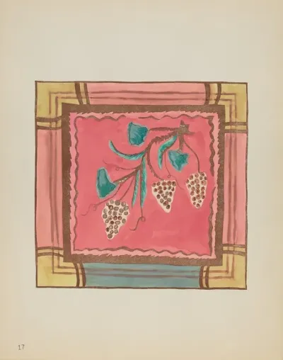Plate 17 Grapes Altar Panel From Portfolio Spanish Colonial Designs Of New Mexico