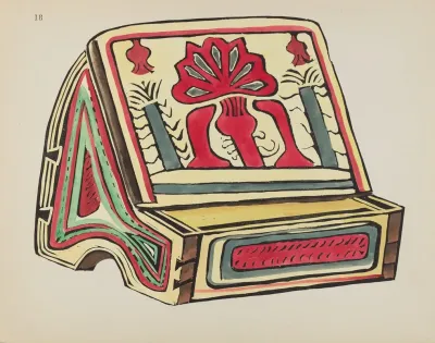Plate 18 Reading Stand From Portfolio Spanish Colonial Designs Of New Mexico