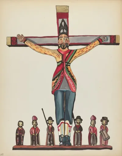 Plate 29 Saint Acacius From Portfolio Spanish Colonial Designs Of New Mexico 3