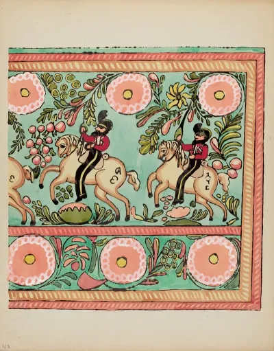 Plate 43 Painted Chest Design From Portfolio Spanish Colonial Designs Of New Mexico 2