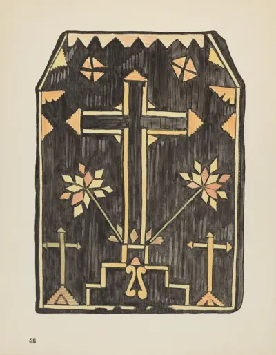 Plate 46 Straw Applique Design From Portfolio Spanish Colonial Designs Of New Mexico