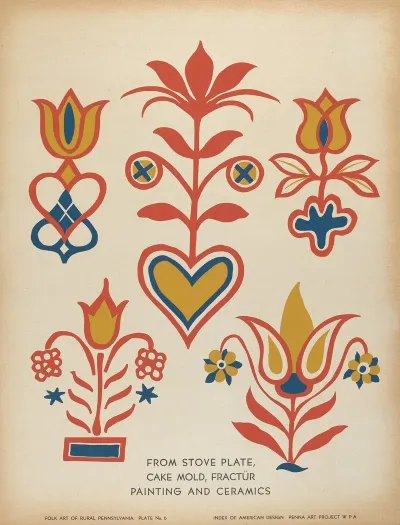 Plate 6 From Portfolio Folk Art Of Rural Pennsylvania