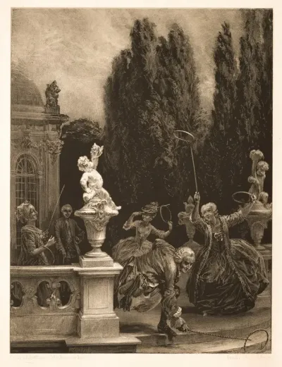 Playing At Hoops On The Castle Terrace