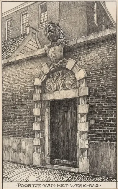 Poortje Aan Het Werkuis Leeuwenpoort In De Nieuwe Kerkstraat Te Amsterdam