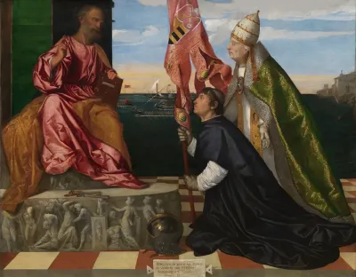 Pope Alexander VI Presenting Bishop Jacopo Pesaro To Saint Peter