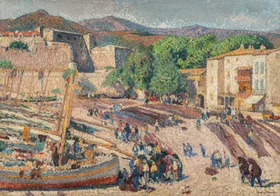 Port De Collioure Le Sechage Des Filets