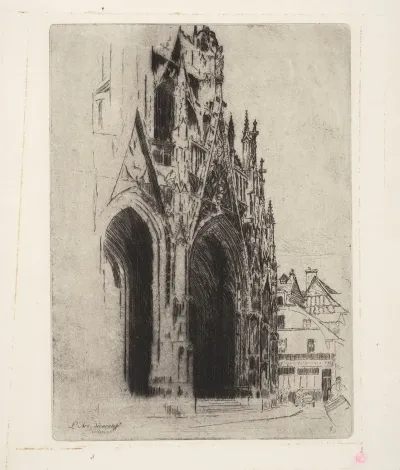Portal Of The Church Of Saint Maclou In Rouen