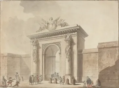 Portal Of The Hotel Duzes Rue Montmartre Paris