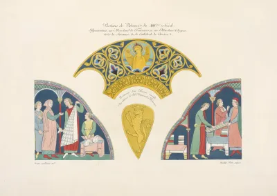 Portions De Vitraux Du Xiiieme Siecle