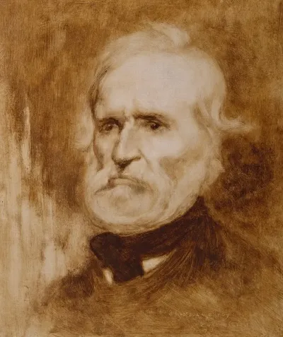 Portrait Dauguste Blanqui 1805 1881 Homme Politique