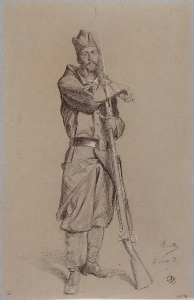 Portrait De G Fouret Pendant Le Siege De Paris
