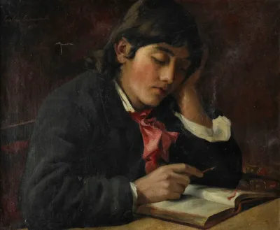 Portrait De Gustave Flaubert Adolescent