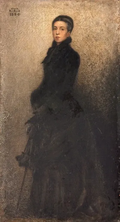 Portrait De La Mere De Lartiste Mme Dillon