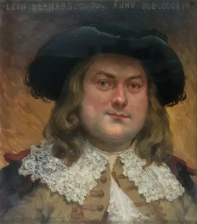 Portrait De Leon Bernard 1877 1935 Societaire De La Comedie Francaise Dans Le Role De Chrysale De Lecole Des Femmes