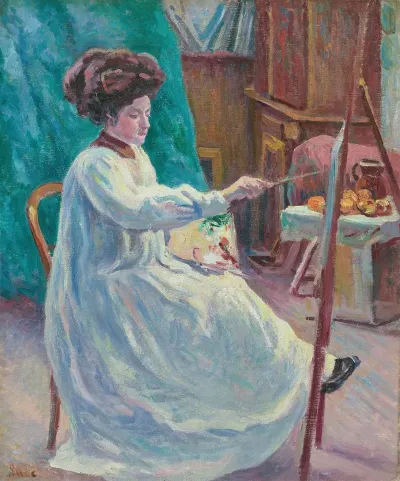 Portrait De Madame Jourdan Dans Son Atelier