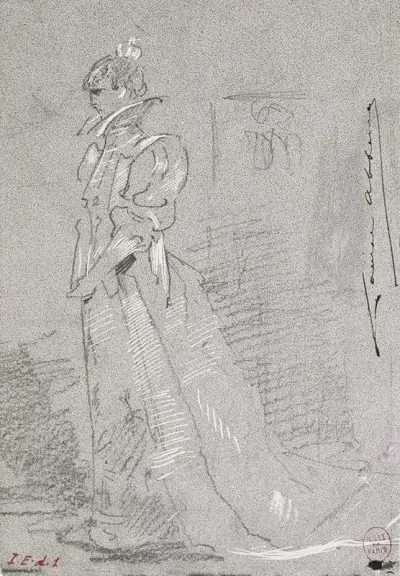 Portrait De Sarah Bernhardt En Pied