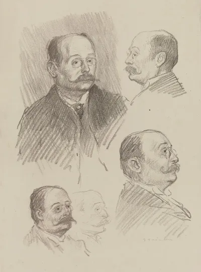 Portrait Dhomme A Binocles