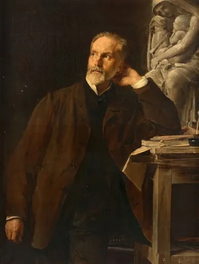 Portrait Du Sculpteur Eugene Guillaume