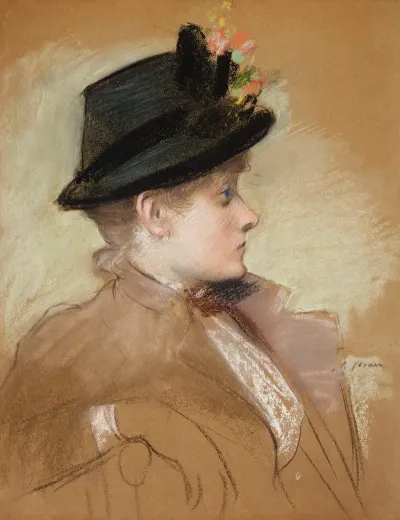 Portrait Dune Jeune Elegante Au Chapeau