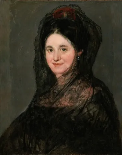 Portrait Of A Lady In A Black Mantilla