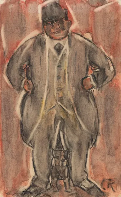 Portrait Of A Man With A Dog 2