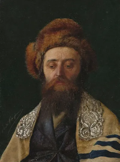 Portrait Of A Rabbi With Tallit