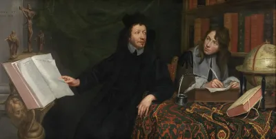 Portrait Of A Theologue And His Secretary