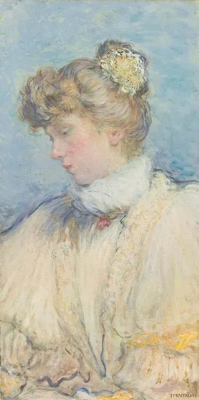 Portrait Of A Young Woman In Profile