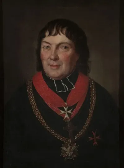 Portrait Of Alojzy Osinski 1770 1842 Mitred Prelate Of Olyka