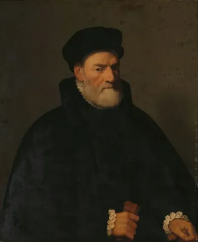 Portrait Of An Old Man Probably Vercellino Olivazzi Senator From Bergamo