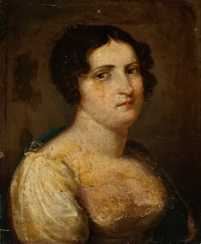 Portrait Of Anna Nee Puczynska 1789 1868 Second Wife Of Jan Rustem