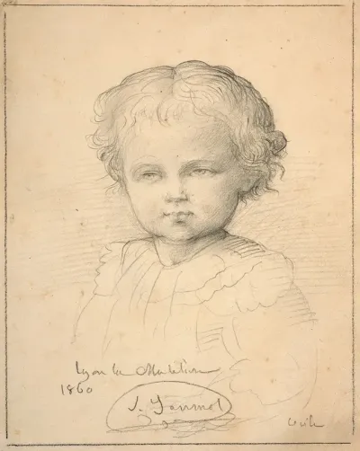 Portrait Of Cecile Daughter Of The Artist At 3 Years Old