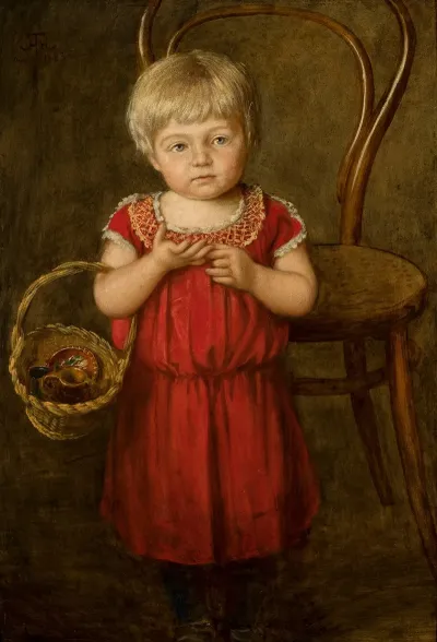 Portrait Of Ela With A Basket