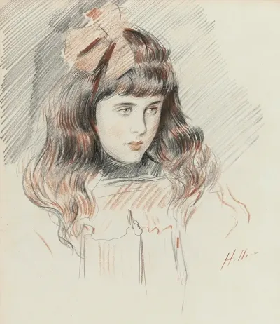 Portrait Of Ellen Helleu The Artists Daughter