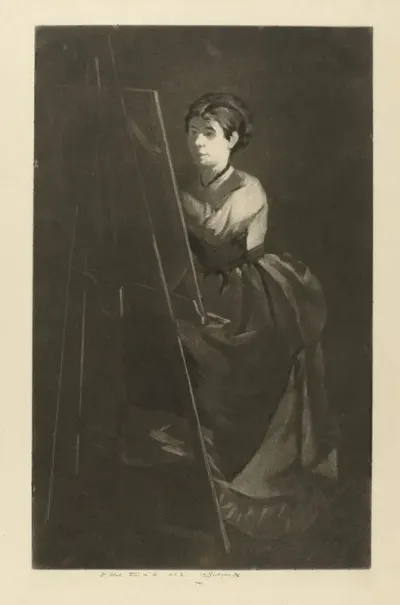 Portrait Of Eva Gonzales In Front Of An Easel